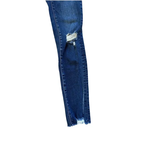 Vervet Jeans Womens 25 Blue Denim Stretch Mid Rise Fray Distressed Ankle Skinny‎ - Image 2