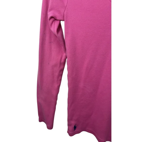 Ralph Lauren Sport V-Neck Top Pink Pony Medium Long Sleeve Old Money Women’s - Image 4
