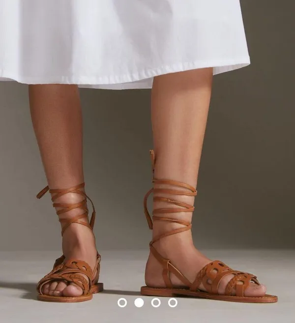 Pilcro Anthropologie NWOT Tie-Up Strappy Sandals Leather Size 7 - Image 2