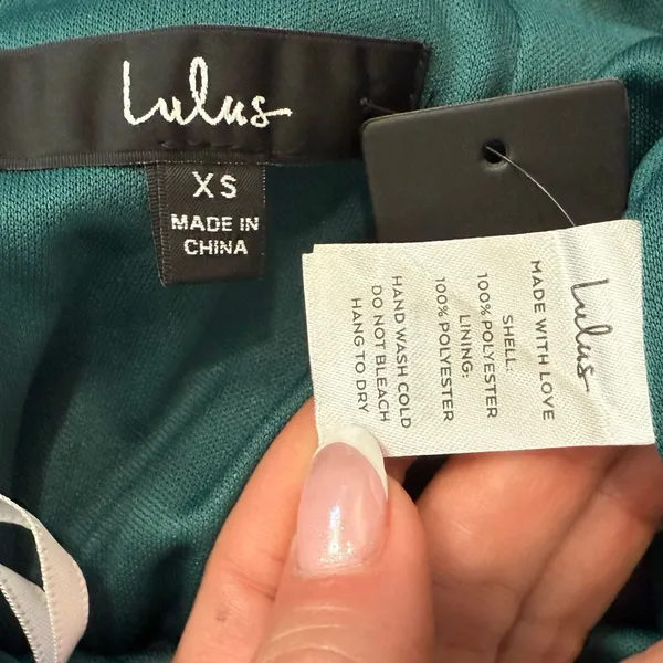 Lulus Hold That Pose Emerald Green Strappy Glam Satin Jumpsuit size XS NEW Tags - Image 8