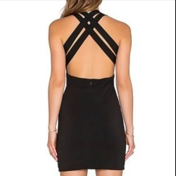 NBD X Revolve Late Night Black Mini Dress - Image 2