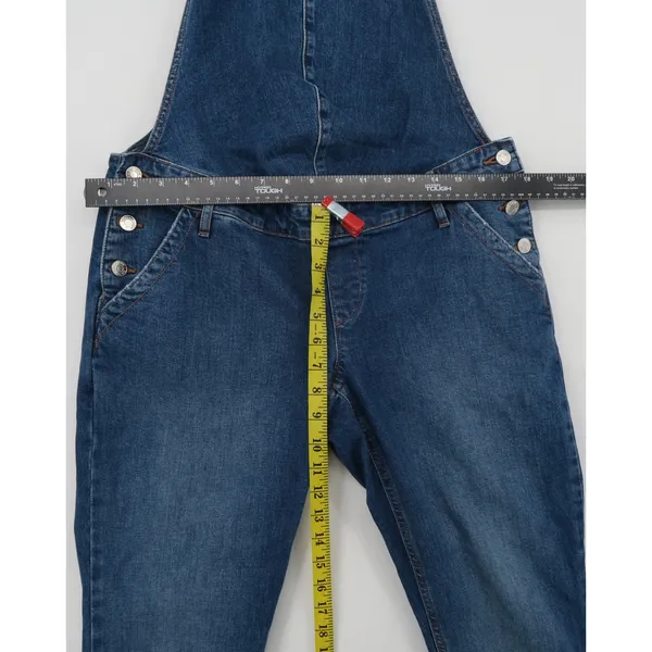 Gap Maternity Denim Overalls Medium Wash Stretch Cotton Blue Size S Small‎ - Image 6