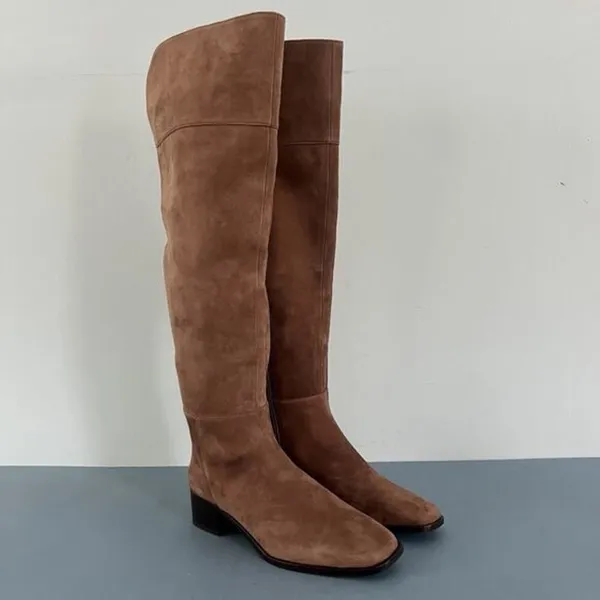 Antonio Melani Rilee Brown Suede‎ Over The Knee Tall Dress Boots - Image 3