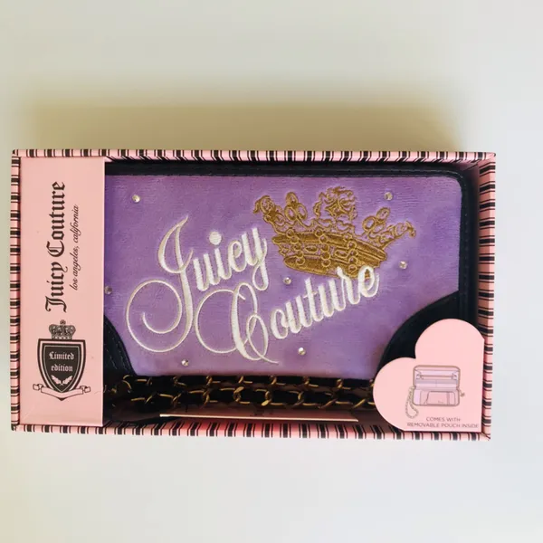 Juicy Couture Heritage Large Zip Around Purple Wallet Set NIB - Image 6