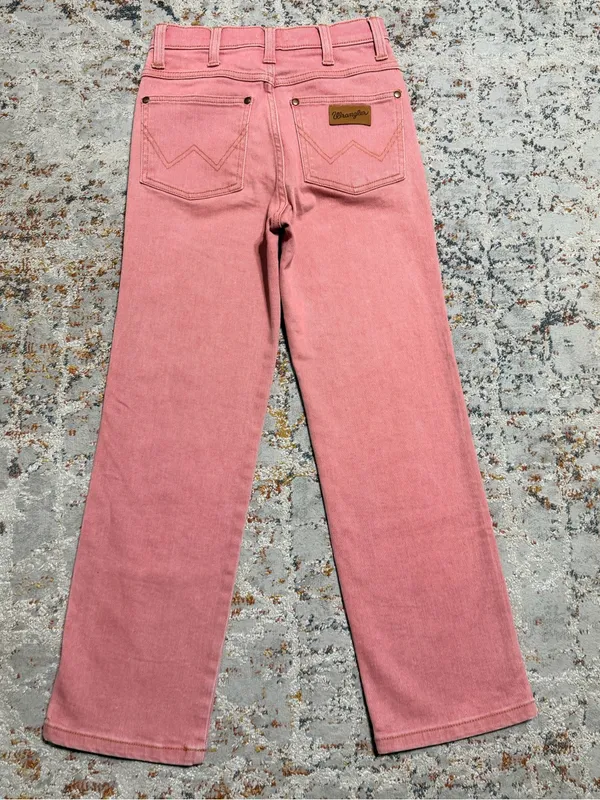 Wrangler Heritage high-rise straight-leg crop jeans dusty pink size 26 - Image 11