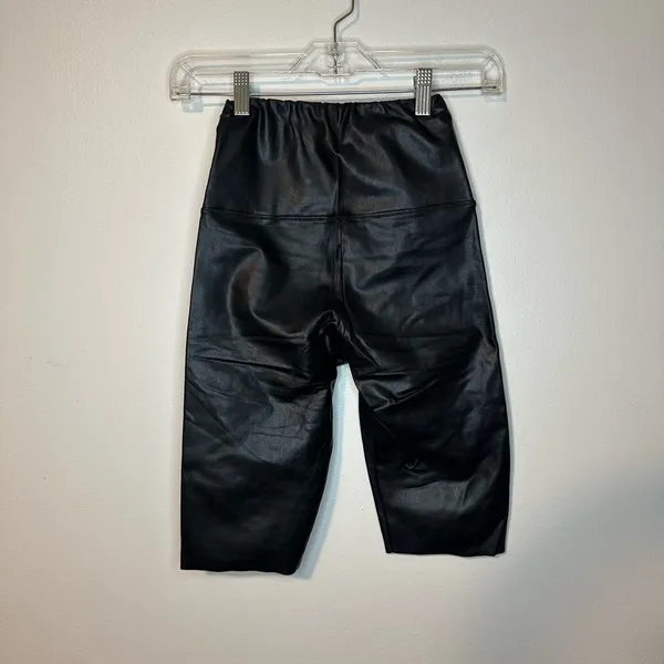 ALLSAINTS Cora Cycling Shorts Leather Raw Hem Sz 0‎ - Image 2