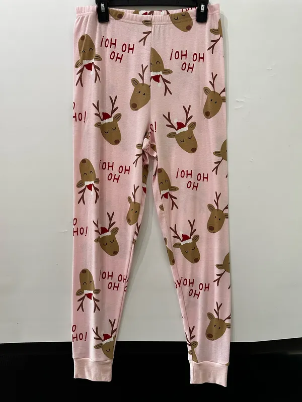 Carter’s Women’s Snug Fit Pajama NEW 2pc Set 100% Cotton Pink Reindeer Medium - Image 6
