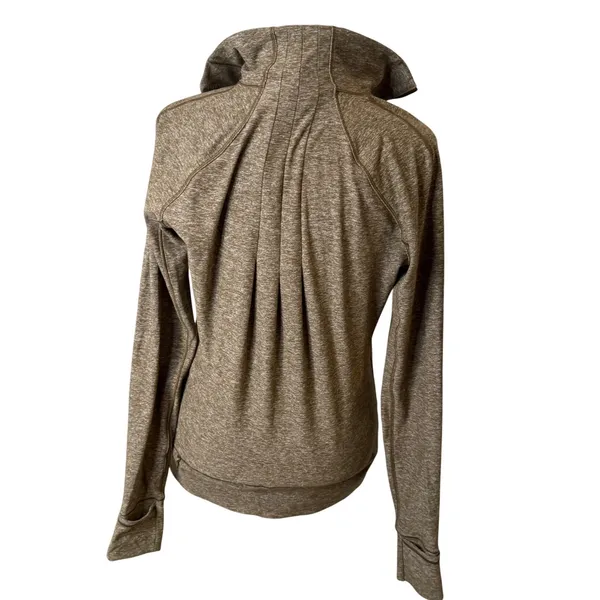 Lululemon Rush Hour 1/2 Zip Heathered Military Green Pullover Size 8‎ Active - Image 2