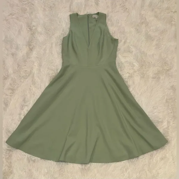 NEW Dress the Population Catalina Fit & Flare Cocktail Dress green Sage size XS - Image 4