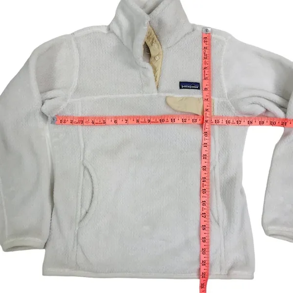PATAGONIA Polartec Fleece Snap-T Pullover Women XS Cream Gorpcore Outdoor Casual - Image 6