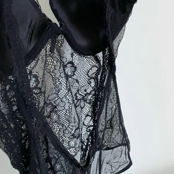Daisy Fuentes Black Sheer Mesh Bodysuit - Image 7