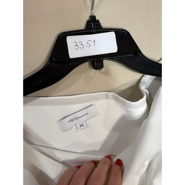 Rosetta Getty One Shoulder Twist white Mini Dress XS - Image 2