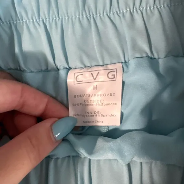 CVG light blue shorts with built in spandex and pockets - Image 3