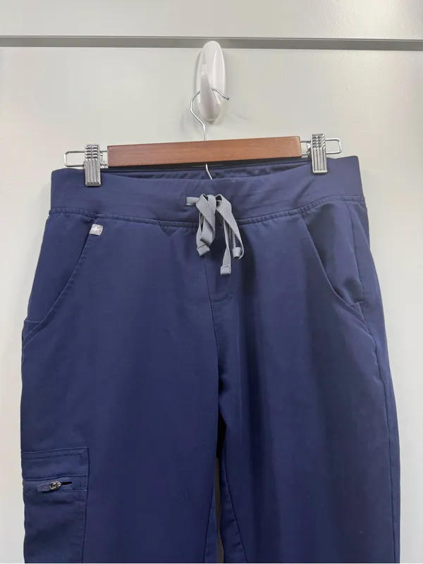 Figs Zamora Jogger Scrub‎ Pant Navy Blue Drawstring Medical Women’s Small - Image 2