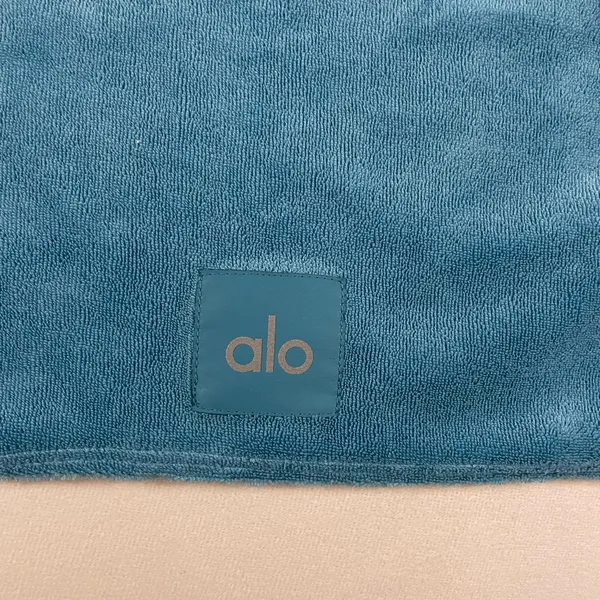 Alo NWT Terry Beachside Short Sleeve Crop Top Blue Splash Size L - Image 6