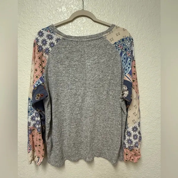FREEBIRD Heather Gray Knit Top Size XL - Image 5