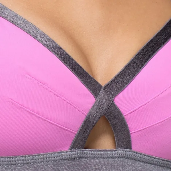 Lululemon If You're Lucky Bra Vintage Pink / Heathered Slate - Image 2