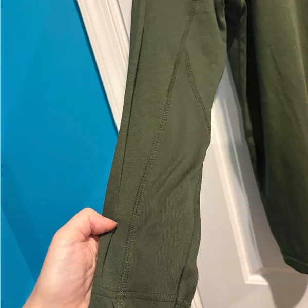 GymShark POWER LONG SLEEVE T-SHIRT women’s oversized olive green M - Image 6