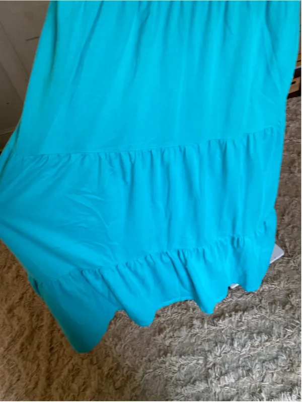 Crown & Ivy Cotton Maxi Dress Tiered Sleeveless Coastal Cottagecore Quiet Luxury - Image 4