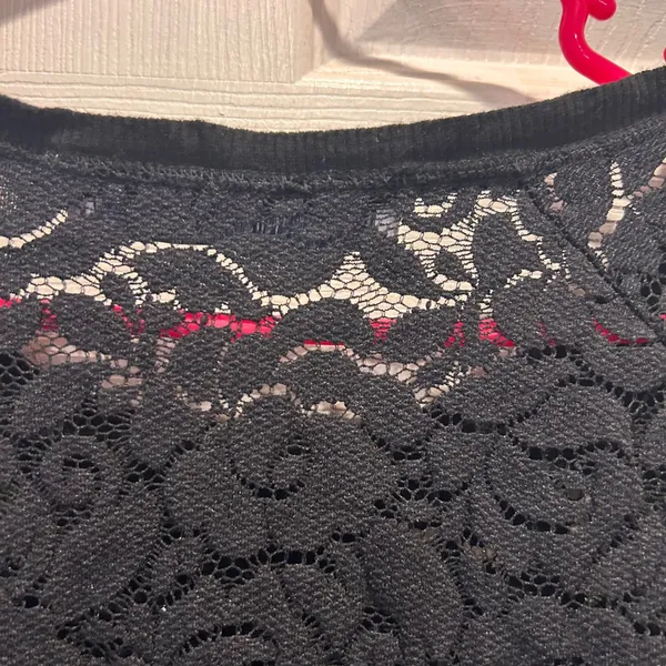 Zara Collection Black‎ Lace Long Sleeve Top Women's Size Large Sweatshirt Style - Image 6