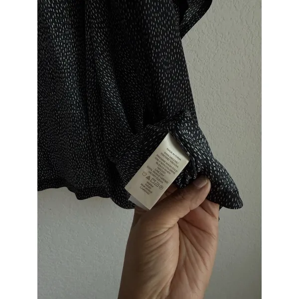 Loft Black‎ Cardigan Women's One Size Dot Print Open Front Slouchy Batwing Boho - Image 5