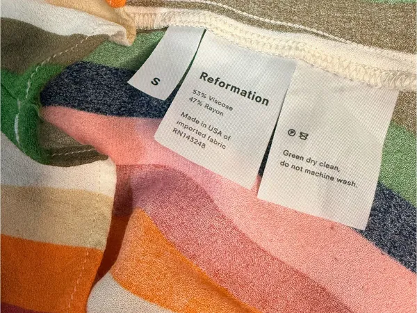 Reformation Multicolor Stripe Tie-Shoulder Cami in Olive, Pink & Cream - Image 5