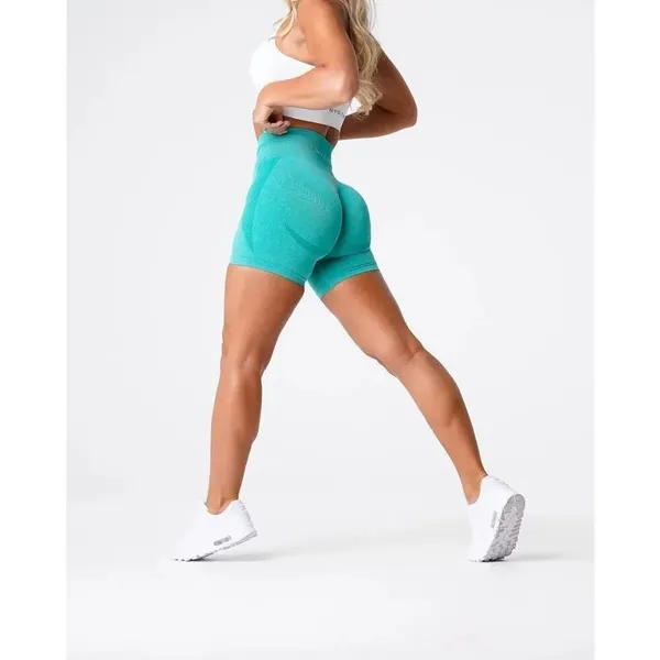 ✨NVGTN Turquoise Contour Seamless Sz Small Shorts✨ - Image 4