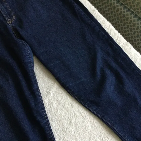 Old Navy Super Skinny Mid Rise Women's Dark Wash Blue Denim Jeans - Size 12 - Image 9