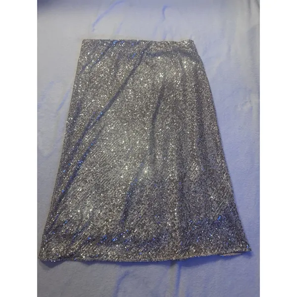 Banana Republic Women’s Gold Sequins Skirt in Sz XL - Image 3