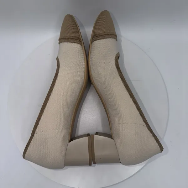 VIVAIA Julie Almond Toe Chunky Heel Beige Tan Knit Comfort Womens EU 42 US 10.5 - Image 4