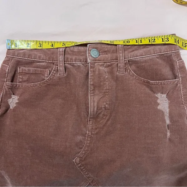 American Eagle Size 2 Stretch Corduroy Distressed Cutoff High Rise Mini Skirt‎ - Image 11