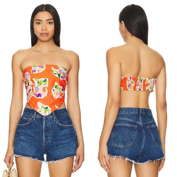 Rays for Days Ivy Top‎ Medium Tropical Hawaii Spring Summer Floral Maximalist - Image 2