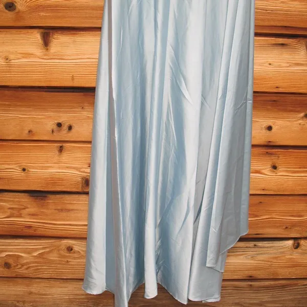 NWT Mac Duggal 49141 French Blue One Shoulder Flowy Gown Dress Size 6 - Image 14