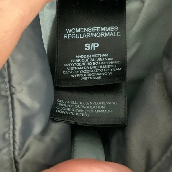 The North Face‎ Goose Down Puffer Jacket Womens Size Small Silver Gray - Image 3