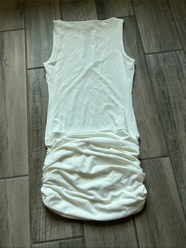 Lovers + Friends White Ruched Mini Dress - Image 5