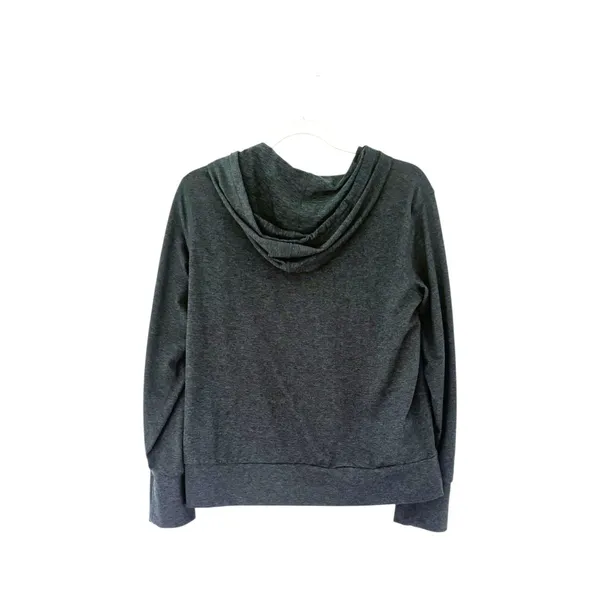 Quince Womens Heathered Teal Full Zip Performance Hoodie Jacket Size Medium‎ - Image 2