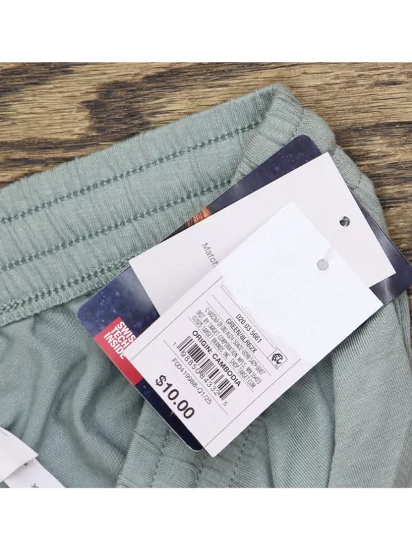NWT Auden Womens Cooling Jersey Elastic Waistband Knit Pajama Shorts Green XS - Image 6