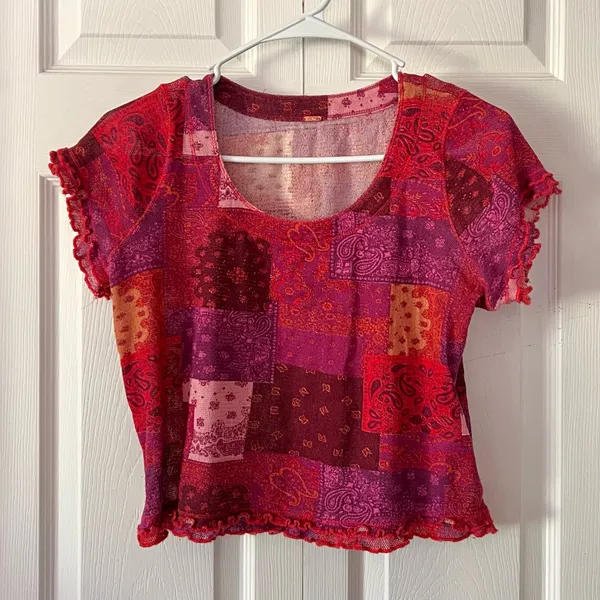 Free People Sparkling Wine Combo Garner Short Sleeve Top - Image 2