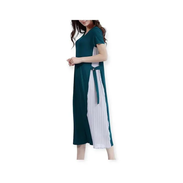 New Womens Deenrsee Holiday Chiffon Side Dress - Sz M - Image 2