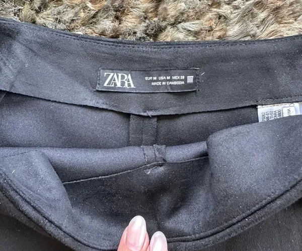 ZARA suede skort in black - Image 3