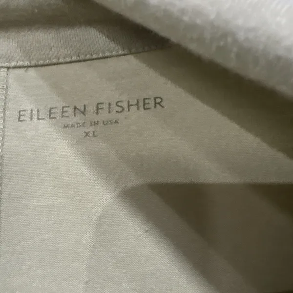 EILEEN FISHER Jacket XL Organic Cotton Blend Jersey Track Zip Green minimalist - Image 7