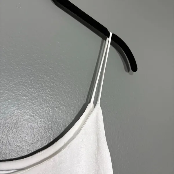 Bar III White Minimalist Silky Feel Tank Top - Women's Size Medium - Spaghetti - Image 2