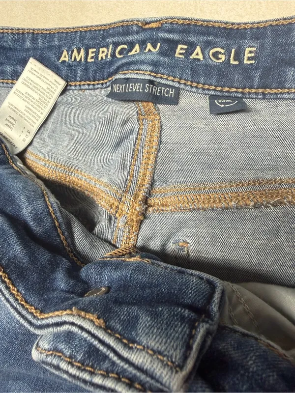 American Eagle Outfitters Indigo Flare Wide-Leg Jeans - Image 9
