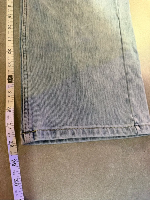 Halara Womens Denim Straight leg Jeans Size L large Light Wash 5-Pocket - Image 7