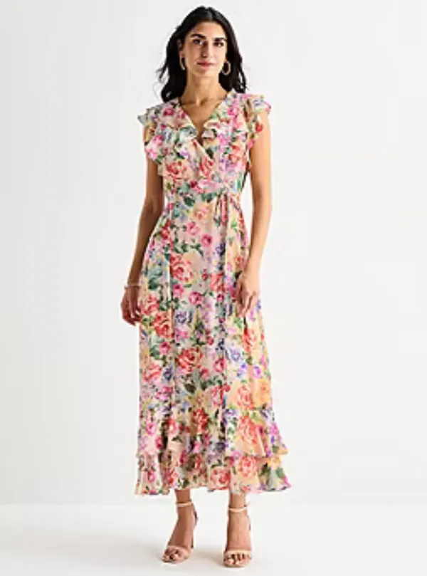 Melonie T Womens Sleeveless Floral Maxi Dress - Image 4