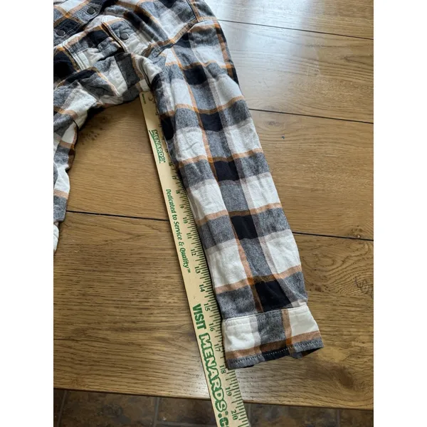 Duluth Trading‎ Co Women Sz Medium Long Sleeve Snap Button Flannel Shirt Country - Image 8