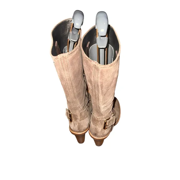 Talbots Tan Suede Tall Sallie Harness Boots Size 5 1/2 B - Image 3