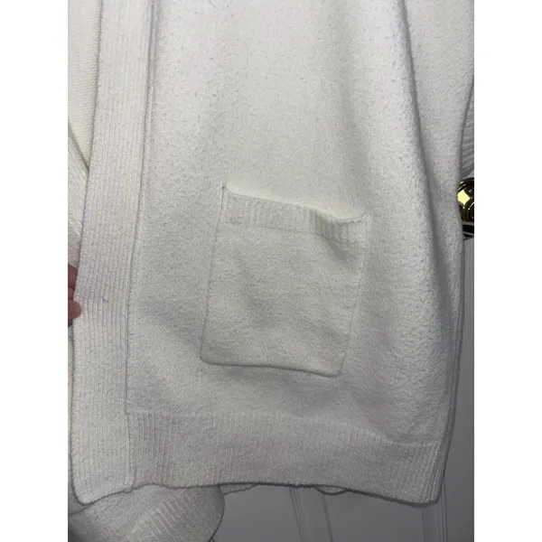 Aerie White unREAL Cape Cardigan Pockets Short Sleeves Oversized Cozy Medium - Image 4