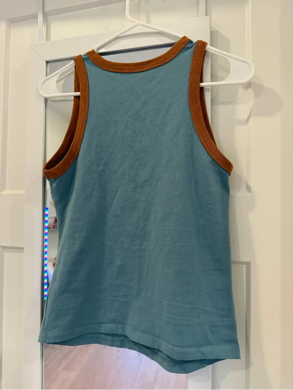 Natural Life Blue Ringer Tank Top Size Medium Retro and Boho - Image 4