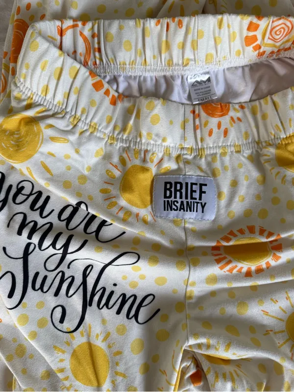 "You Are My Sunshine" Women's Pajama Pants - Yellow & Orange - Image 2